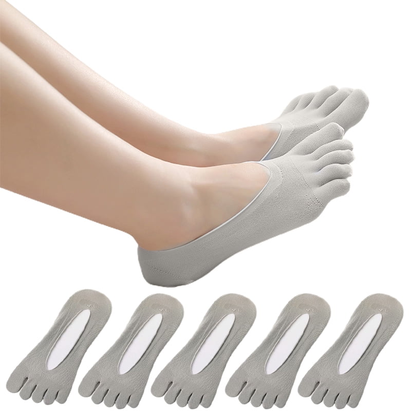 6Pairs Yoga Full Toe Socks with Grips, Pilates, Barre, Dance, Anti