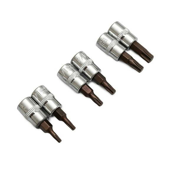 6Pc 1/4Inch Hex Torx Screwdriver Bit Set Drive Socket Head Screwdriver for T10-T40