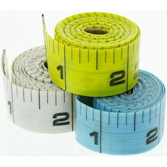 6Pc 60" 150Cm Soft Pvc Fabric Cloth Sewing Tailor Tape Measure Ruler Sae Metric