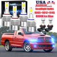 thumbnail image 1 of 6Pc 8000K LED Headlight High/Lo+Fog Bulbs For Dodge RAM 1500 2500 3500 2013-2015, 1 of 6