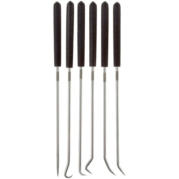 6Pc 9-3/4 Long Hook and Pick Set