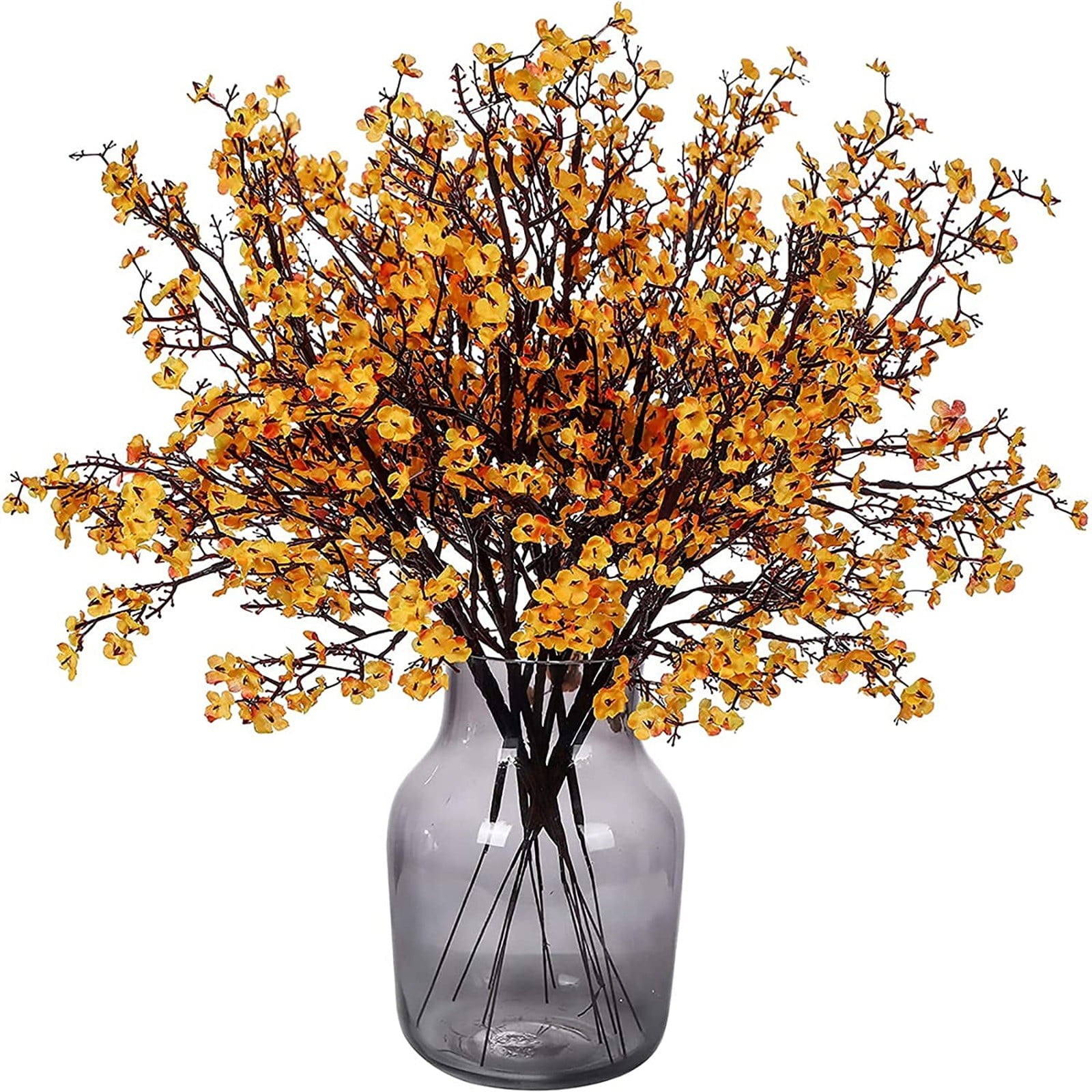 6Pc Artificial Gypsophila Flowers Bouquets, 19.7inch Artificial Babys Breath Gypsophila Greenery Sprays, Real Touch Dried Look Fake Flowers for Wedding Bouquets Centerpieces Floral Arrangements