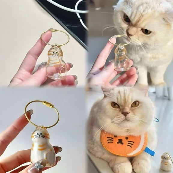 6Pc Cat Hair Storage Box Pendant Cat Hair Storage Capsule Keychain Commemorative