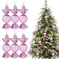 thumbnail image 1 of 6Pc Clearance Under $3 Christmas Lollipop Ornaments Candy Ornament For Tree, Plastic Pink Candy Cane Ornament Pink, 1 of 9