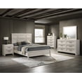thumbnail image 1 of 6Pc Off-White Architectural Paneling 6Pc Queen Size Bed Master Bedroom Set, 1 of 7