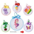 6Pc for Kids Embroidery Kit for Beginners with Stamped Embroidery