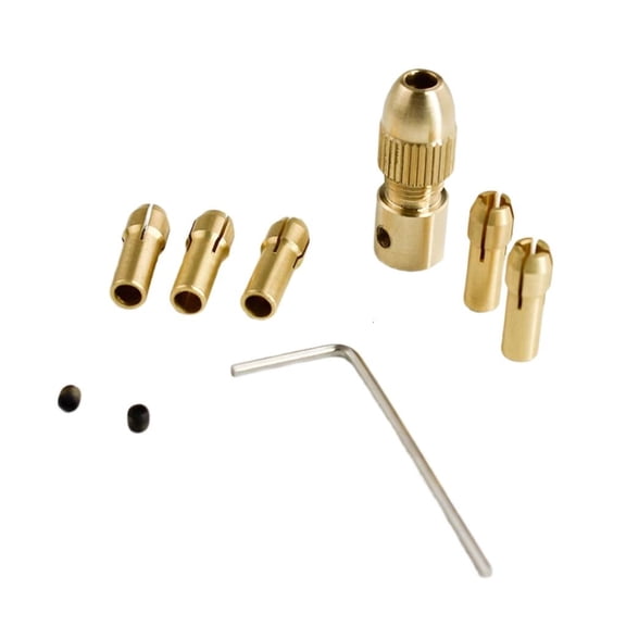 6Pcs 0.5-3mm Drill Chuck Collet Set Metal Drill Chuck Tool Keyless Chuck