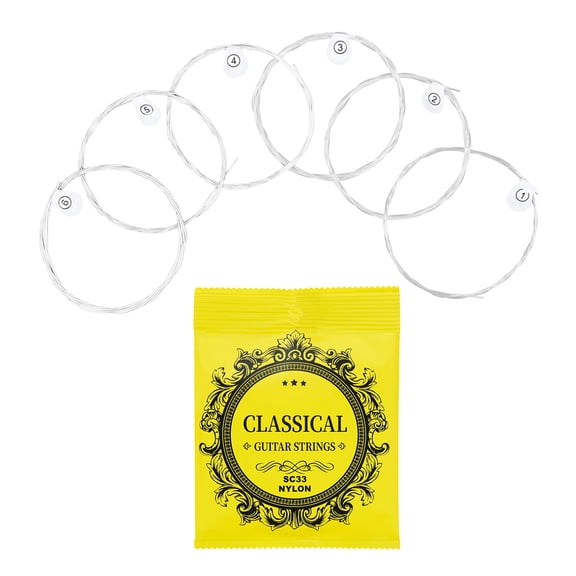 6Pcs .028-.043 Folk Guitar Nylon String 6-string Acoustics Guitar Strings Replacement for Beginners Performers