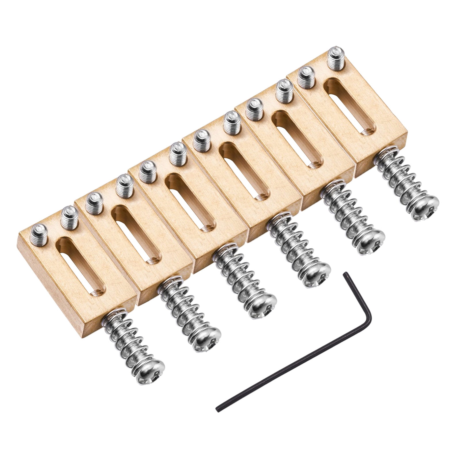 6Pcs 10.5mm Guitar Bridge Saddles Brass Tremolo Bridges Saddle Electric Guitar Bridge Saddles Guitar Parts Replacements
