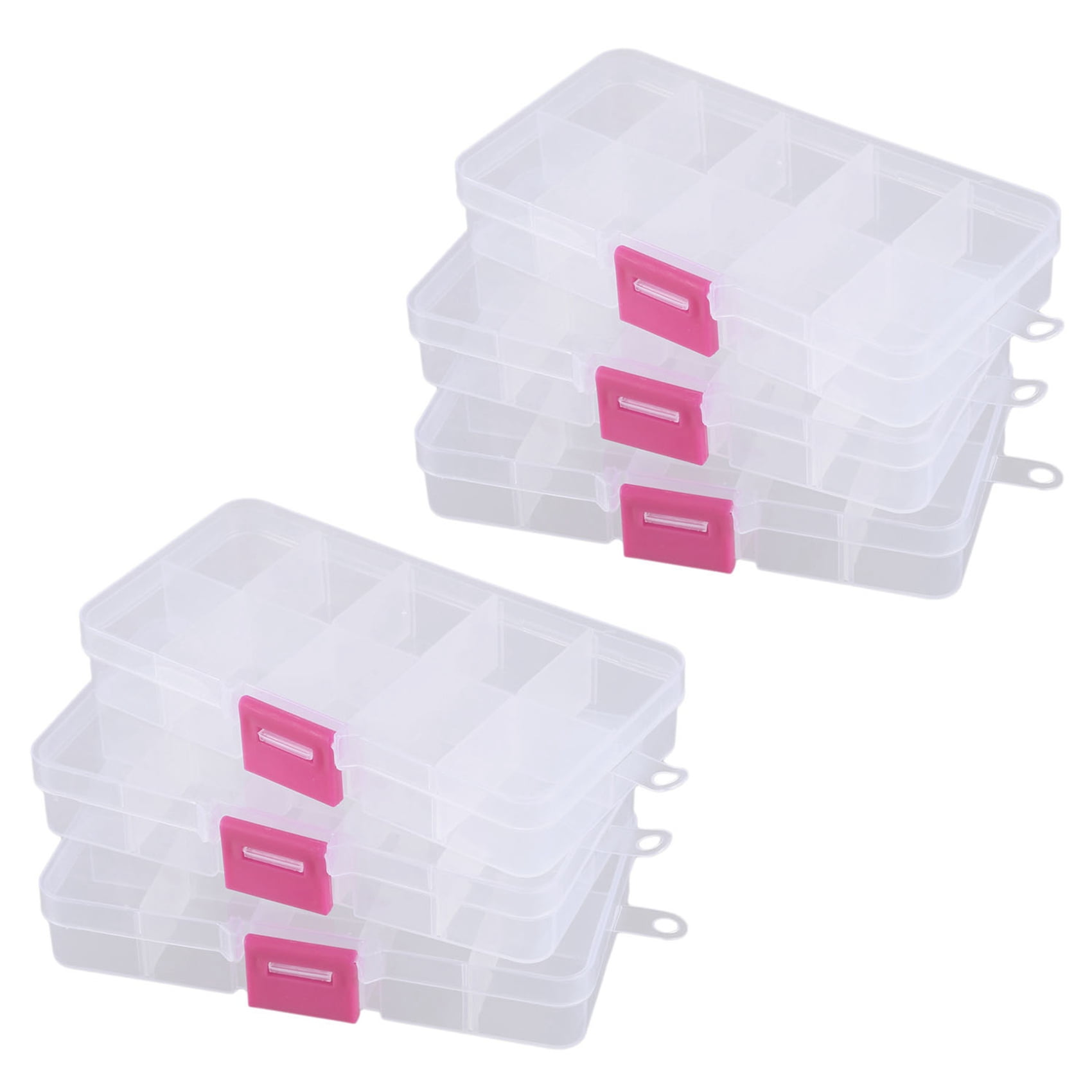 6Pcs 10 Grid Electronic Component Parts Kits Plastic Storage BoX Case