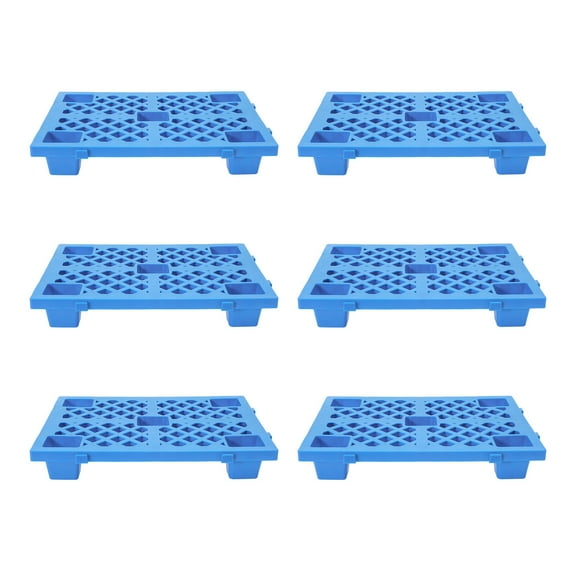 6Pcs 100kg/220.46lbs Plastic Pallets Interlocking Storage Pallets For Warehouses, Factories