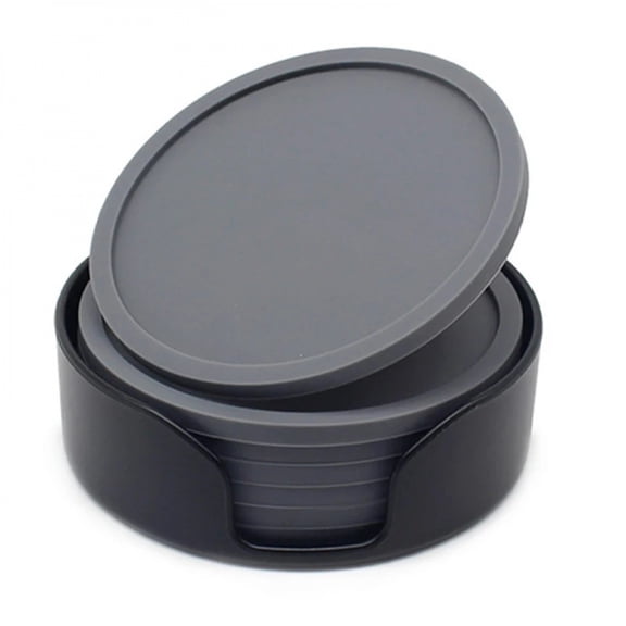 6Pcs 10cm Silicone Coasters Round Heat Resistant Rubber Tea Cup Mat Drink Coffee Mug Glass Beverage Holder Pad Decor Table Mat