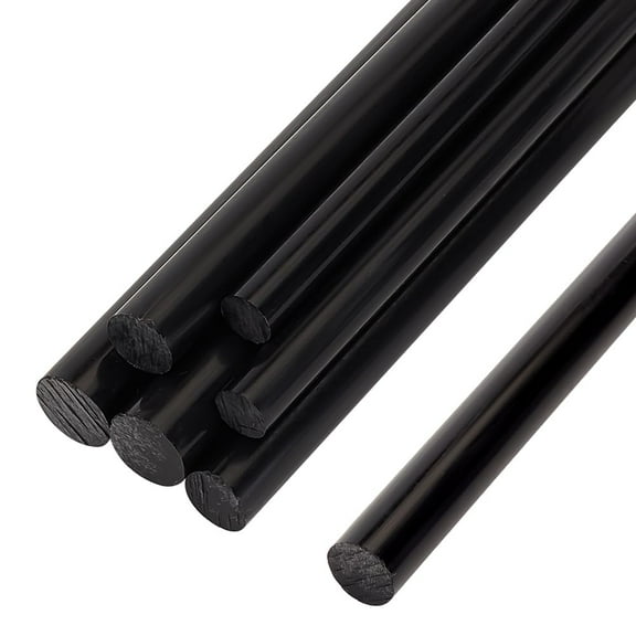 6Pcs 12 Inch Length Black Acetal Copolymer Rod 0.3 Inch 0.4 Inch 0.47 Inch Diameter Round Acetal Rod Acetal Bar Dowel Rod 2pcs/Size
