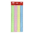 thumbnail image 1 of 6Pcs 12Inch Colorful Clear Rulers with Inches Centimeters Scale Math Ruler, 1 of 8