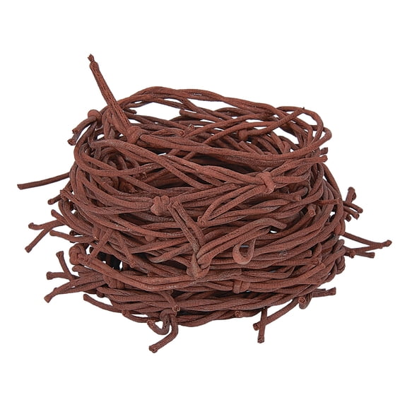 6Pcs/13.8ms Rusted Barbed Wire Rope Fibre Leather Rope 2.3 Meter7.5ft Barb Wire Decoration Coconut Brown Imitation Barbed Wire Ribbon Trim