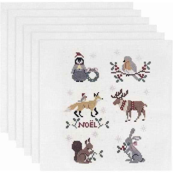 6Pcs 14 CT Square Plastic Mesh Canvas Sheets 12x12Inches White Plastic Mesh Canvas Sheets for Embroidery Making Cross-Stitch Plastic Aida Cloth for Crafts DIY Crochet Projects