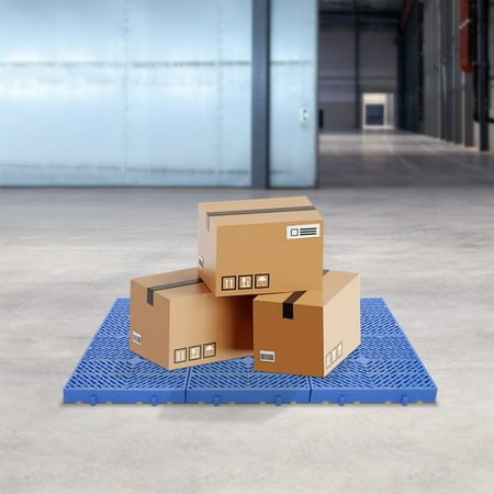 6Pcs 15.7*15.7*1.9in Plastic Pallet Ventilation Floor Pallet Breathable Grid Pad