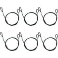 thumbnail image 1 of 6Pcs 19.7 Inch Stainless Steel Safety Cable Lock Black Metal Lanyard Link Lock Hook Eyelets Loops Chain Security Wire Rope Cables with Plastic Coated for DIY Outdoor Gates Hanging Luggage, 1 of 9