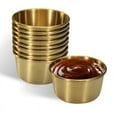 thumbnail image 1 of 6Pcs 2 Oz Stainless Steel Dipping Sauce Cup, Mini Dip Bowls, Reusable Metal Condiment Cups Ramekins Containers (Gold), 1 of 6