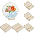 thumbnail image 1 of 6Pcs 2 Sizes Embroidery Hoop Easels Embroidery Hoop Display Stand Rectangle Pine Wood Stand Embroideried Display Hoops Wooden Base Hoops Holder for Embroideried Stitch Stands Decor, 1 of 9
