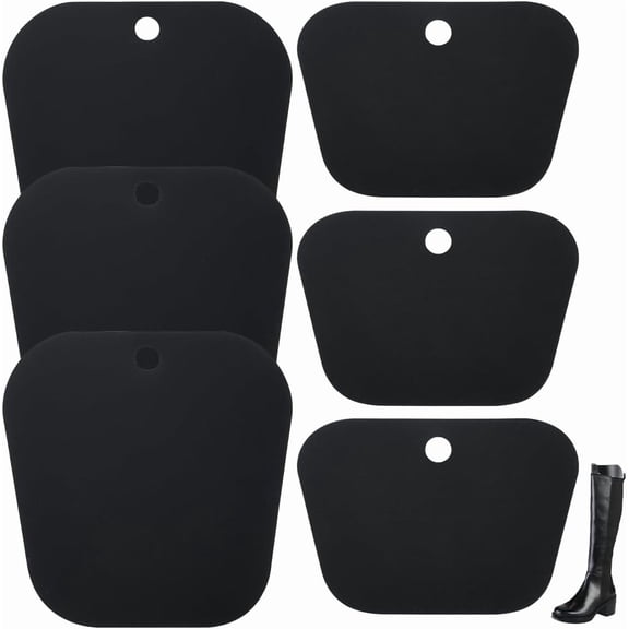 6Pcs 2 Sizes Reusable Boots Tall Support Boot Shaper Form Inserts Breathable PVC Plastic Stand up Shape Holder Keeper for All Type of Boots Men Women Black 5.9 Inch 9.5 Inch