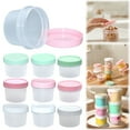 thumbnail image 1 of 6Pcs 200Ml Food Storage Container, Freezer Storage Container, with Rotating Top Lid, Leak-Proof, Bpa-Free, Microwave and Dishwasher Safe - Perfect for Soups, Etc, Two of Each Color, 1 of 9