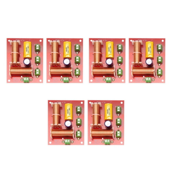 6Pcs 200W 3 Way Audio Speaker Crossover Treble + Midrange + Crossover Speakers Filter Frequency Divider