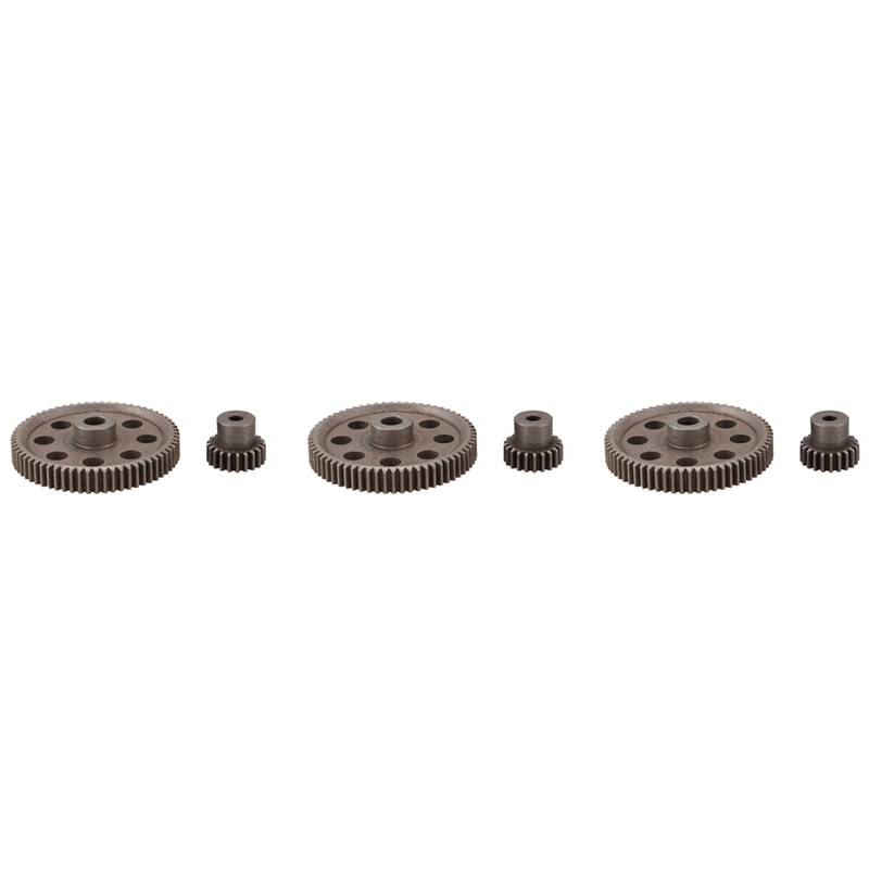6Pcs (21T+64T) 11184 & 11181 Differential Metal Main Gear 64T Motor ...