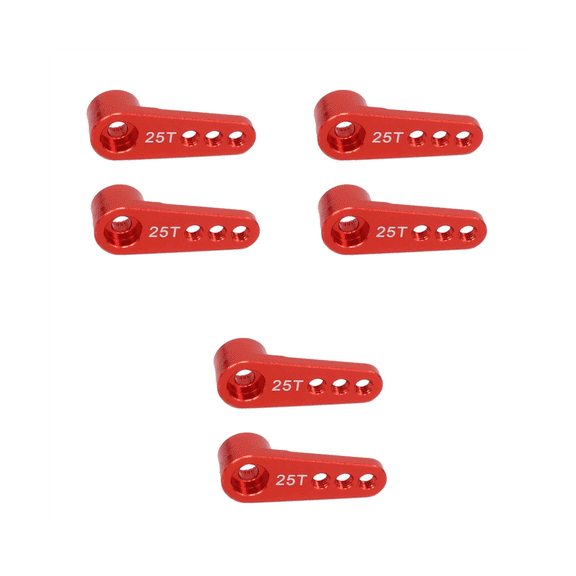 New Arrivals 6Pcs 25T Steering Servo Arm Kits Metal Parts for 1/8 1/10 Rc Model Car/Boat Futaba Redcat