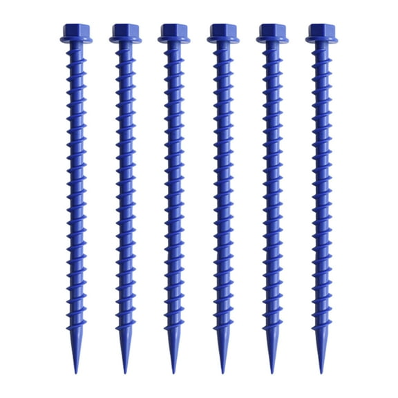 6Pcs 26.6CM Screw-in Tent Stake Heavy Duty Outdoor Garden Yard Camping Tarp Canopy Windproof Ground Spike Plastic Tent Peg