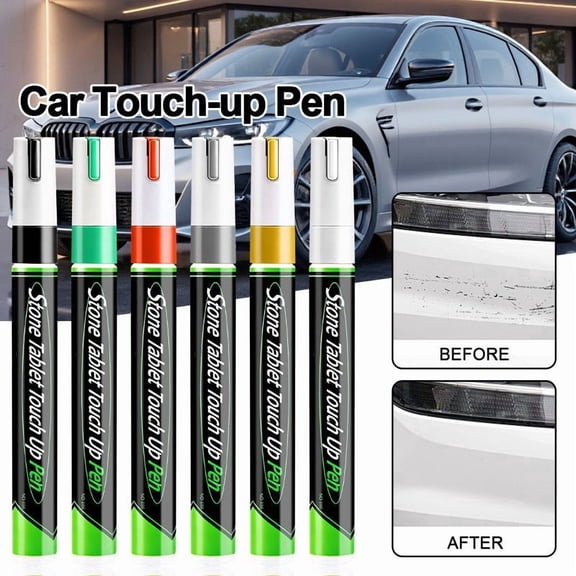 6Pcs 2ml Waterproof Tombstone Touch Up Paint Pen 3mm Fine Tip Gravestone Lettering Restoration Marker for Stone Granite Ceramic Metal Glass