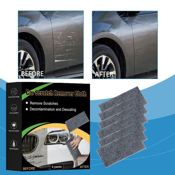 6Pcs 3.94X7.87In Car Scratch Repair Cloth, Auto Paint Scratch Remover Wipes, Nano Scratch Eraser Detailing, Cloth for Car Paint Scratch Repair