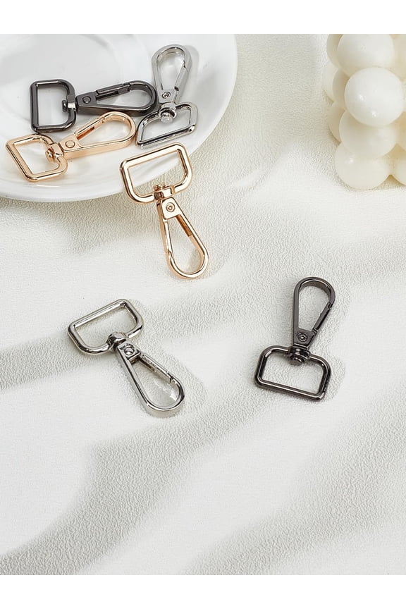 6Pcs 3 Colors Alloy Swivel Clasps Shoulder Strap Buckles Mixed Color Key Chain Clip Hooks Metal Lobster Claw Clasps for Lanyard Key Rings and Jewelry Crafting 48~49x25~26mm Colorful