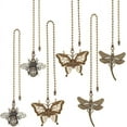 thumbnail image 1 of 6Pcs 3 Styels Butterfly Bee Ceiling Fan Pull Chain Vintage Dragonfly Extender Chain Charm Lamp Decorative Pull Chain with Iron Ball Chain for Fan Table Lamp Decor, 1 of 9
