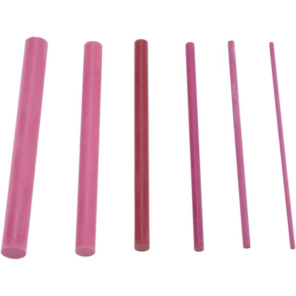 6Pcs 3000 Grit Polishing Oil Stone Sharpener Set, Professional Whetstone Tool for Kitchen Knives, Outdoor Gear, and Crafts (Red)