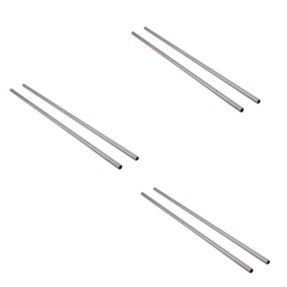 6Pcs 304 Stainless Steel Capillary Tube Pipe OD 10mm X 8mm ID Length 500mm