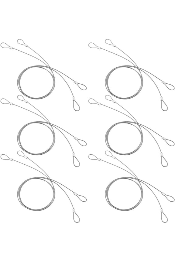 6Pcs 39.4 Inch Stainless Steel Tethers with Loops Safety Stainless Coated Security Tether Luggage Lock Safety Cable Wire Rope Strap