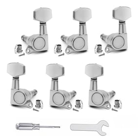 6Pcs (3L+3R) Guitar Machine Heads Knobs, Guitar String Tuning Pegs Tuners for Electric & Acoustic Guitar For Replacement and upgrade