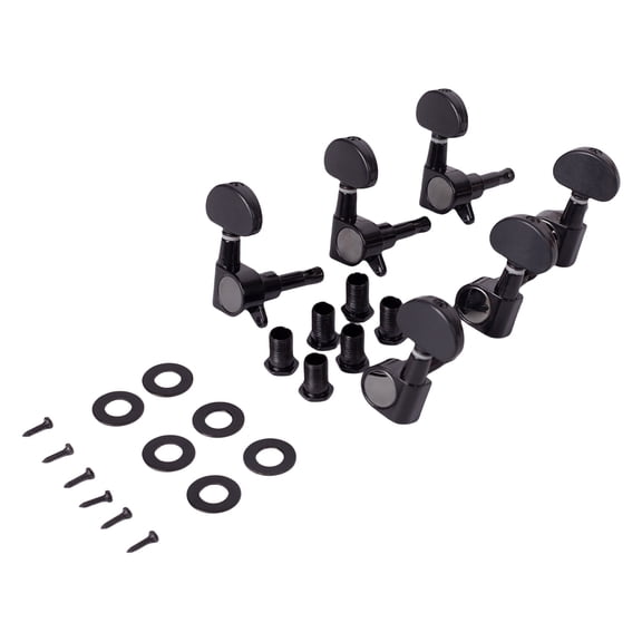 6Pcs 3L3R Guitar Tunings Key Tuners Replacement Metal Guitar Tunings Pegs Key Machine Head Knobs Easy to Install