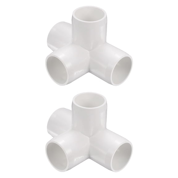 6Pcs 4-Way PVC Pipe Fitting, 1/2" SCH40 PVC Connector for DIY Projects and Plumbing