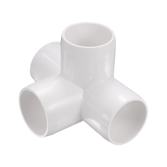6Pcs 4-Way PVC Pipe Fitting, 1/2" SCH40 PVC Connector for DIY Projects and Plumbing