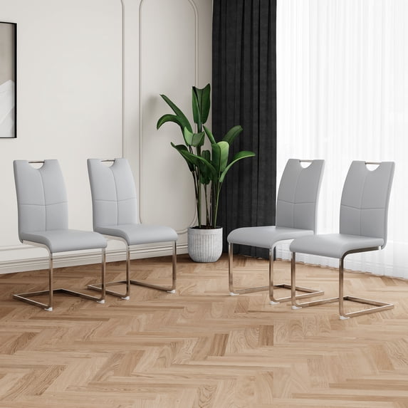 6Pcs 4Pcs 2Pcs/Set Modern Dining Chairs with Faux Leather Padded Seat Dining Living Room Chairs Upholstered Chair with gold Metal Legs Design for Kitchen, Living, Bedroom, Dining Room Side Chairs