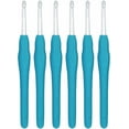 thumbnail image 1 of 6Pcs 5.5mm Crochet Hooks Ergonomic Soft Grip Rubber Handle Aluminum Hook Knitting Needles US Size I (Size 9) for DIY Yarn Craft,Nice Gift for Women Adults Kids Children Beginners (Blue), 1 of 11