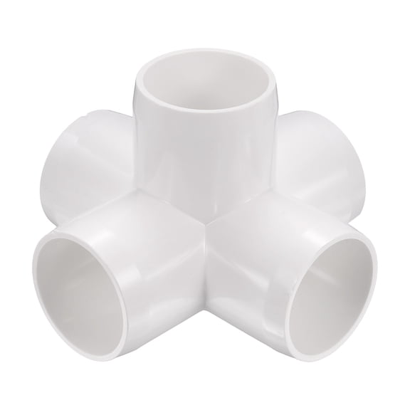 6Pcs 5-Way PVC Pipe Fitting, 1/2" SCH40 Connector for DIY Furniture