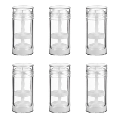 6Pcs 50ml Empty Deodorant Containers Plastic Twist-Up Refillable Storage Bottles