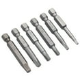 thumbnail image 1 of 6Pcs 50mm Sq1-Sq5 Square Head Screwdriver Bit Set Hex Shank Magnetic Screwdriver, 1 of 1