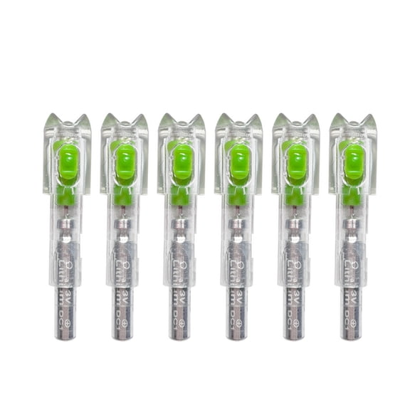 6Pcs 6.4Mm Led Lighted Illumination For Automatic Illumination For 6.4Mm Inner Diameter Carbon Mixed Arrow Shafts, Universal Fit With Piston - Driven Led, Lithium Battery (40 - Hour