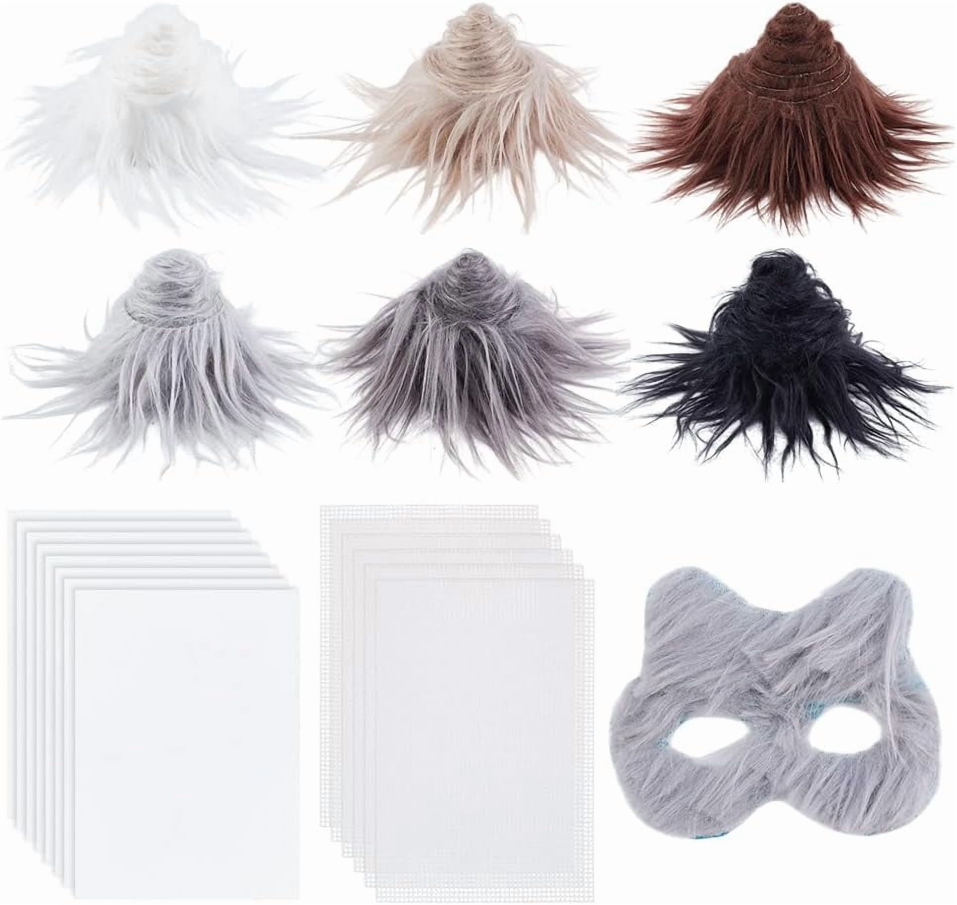 6Pcs 6 Colors Christmas 60% Fibre and 40% Polyester Wool Fabric for Craft Festive Garment Decoraions Rectangle Mixed Color 50mm 1.5m/pc 6pcs/set