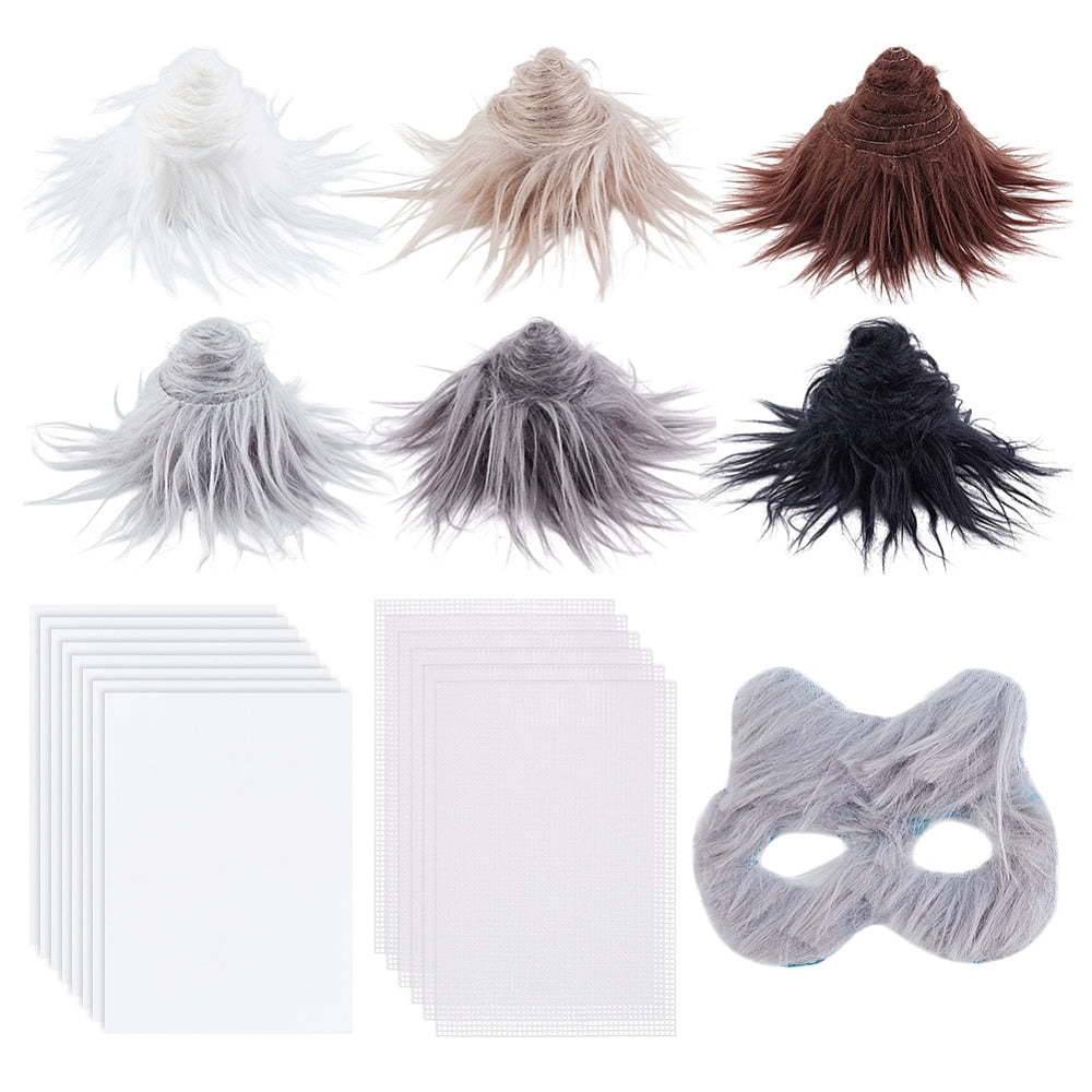 6Pcs 6 Colors Christmas 60% Fibre and 40% Polyester Wool Fabric for Craft Festive Garment Decoraions Rectangle Mixed Color 50mm 1.5m/pc