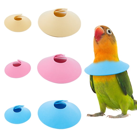 6Pcs 6 Styles EVA Bird Collar Pet Supplies Mixed Color 91~145x2.5~4.5mm Inner Diameter: 30.5~43.5mm 1pc/style for diy
